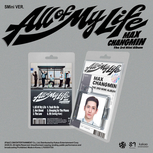MAX 최강창민 3rd Mini Album [All Of My Life] (SMini Ver.)(NFC Album)